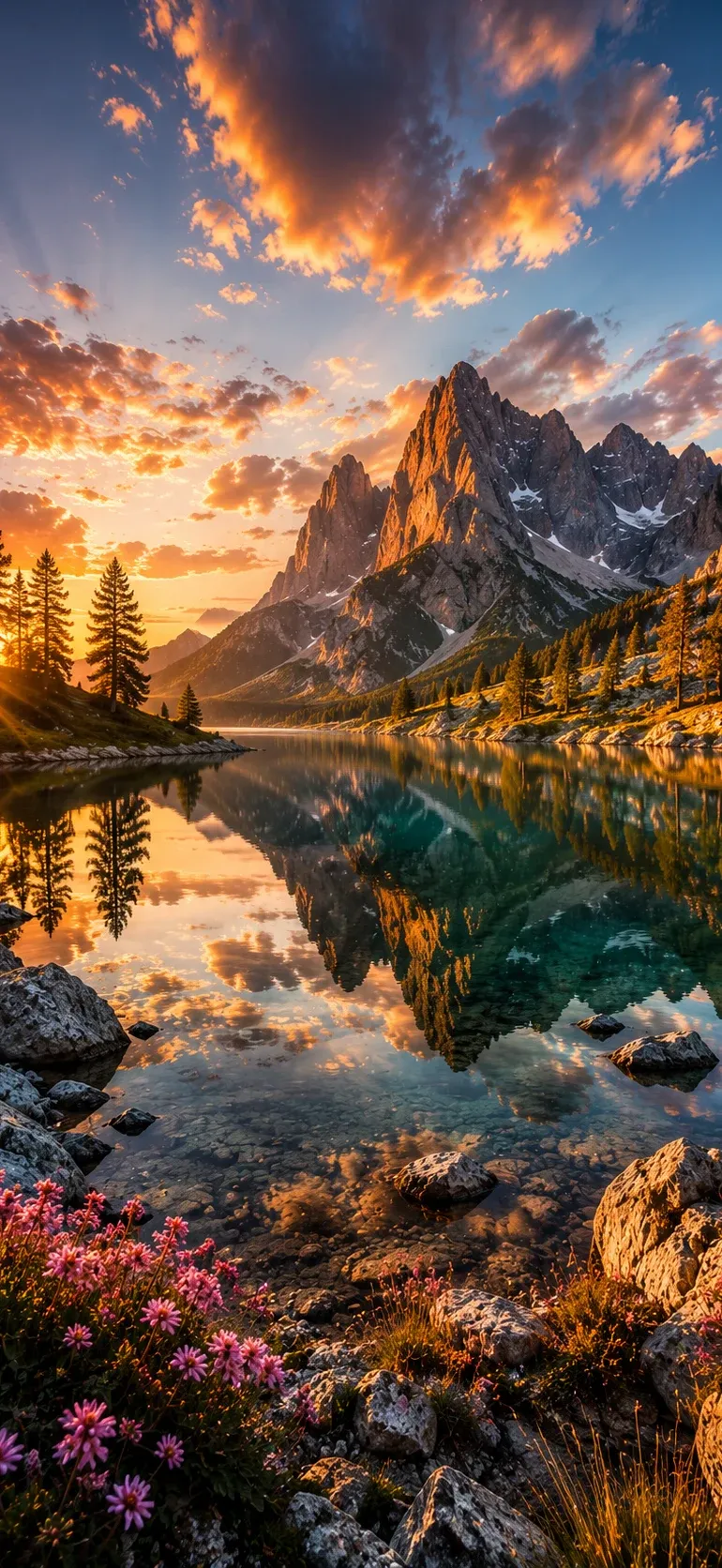 Alpine Lake Golden Hour