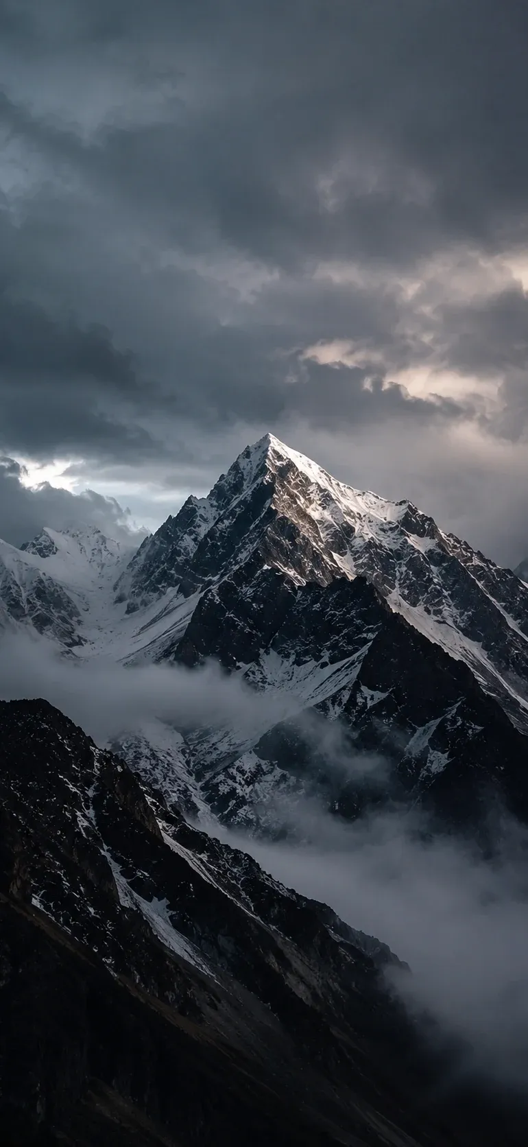 Alpine Peak Through Storm
