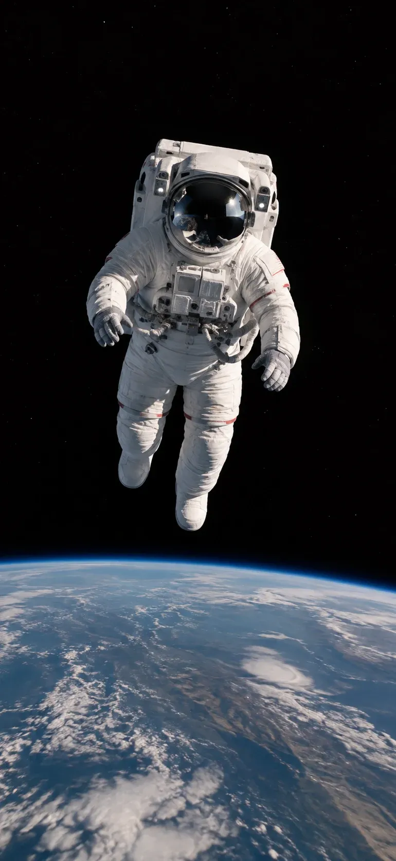 Astronaut Above Earth