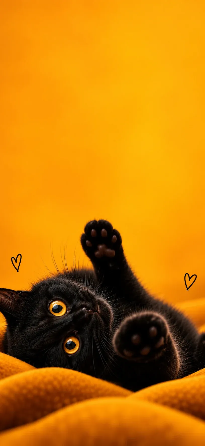 Black Cat Golden Hour Love