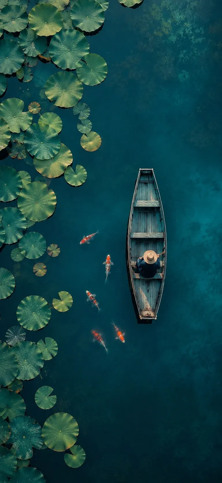 Boat Among Lily Pads