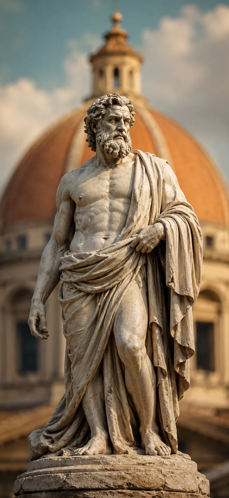 Classical Statue Golden Dome