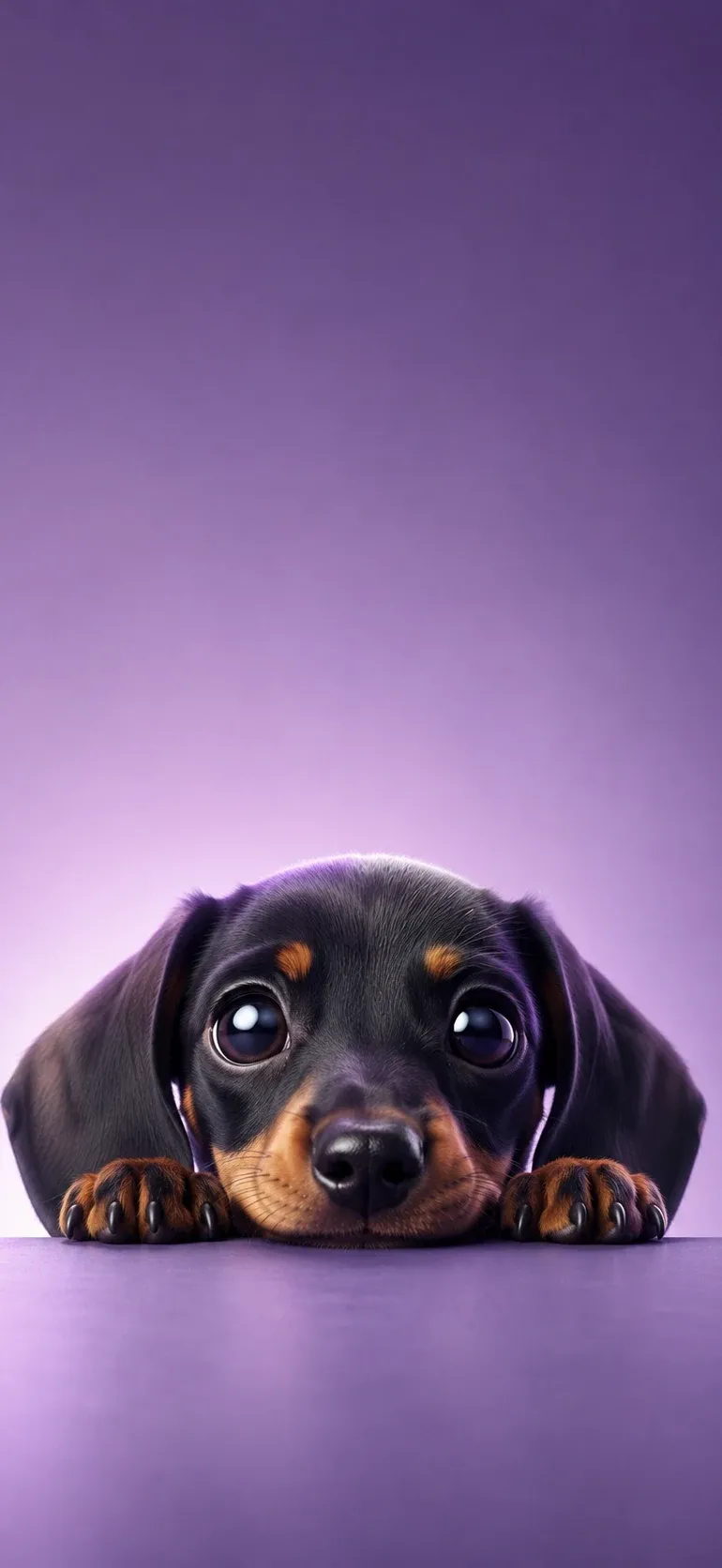 Curious Puppy Purple Glow