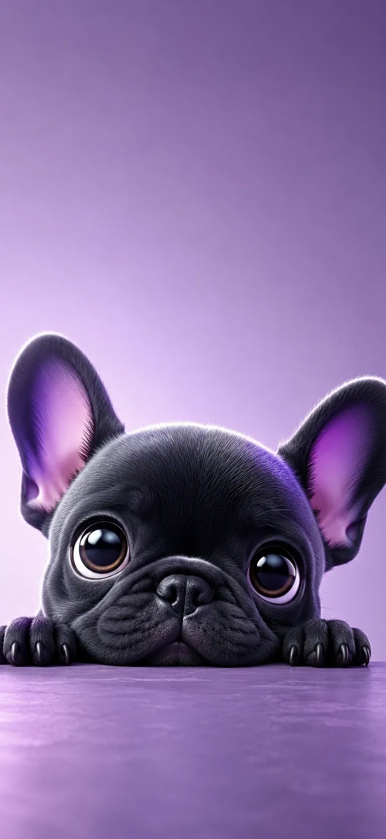 Cute Pup Purple Gaze