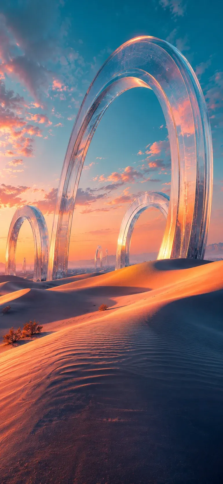 Glass Arches Desert Sunset