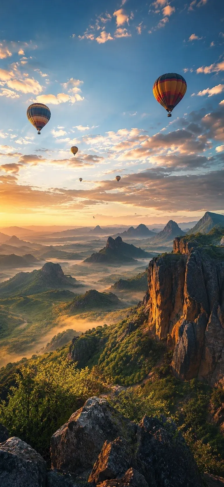Hot Air Balloons at Sunrise
