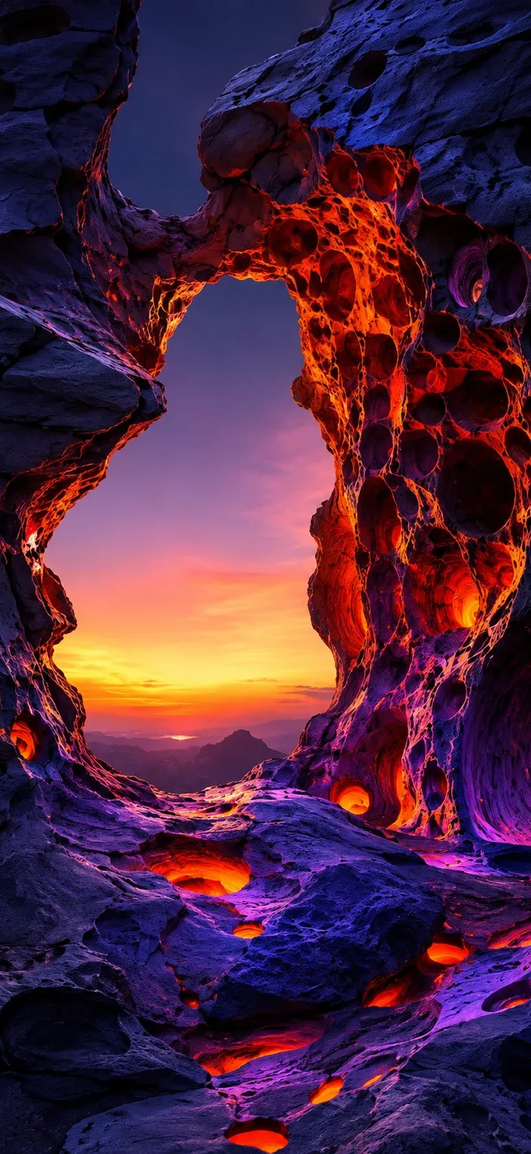 Lava Cave Sunset