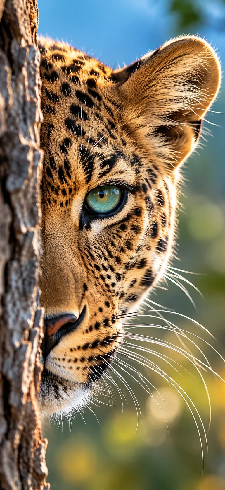 Leopard Peering Out