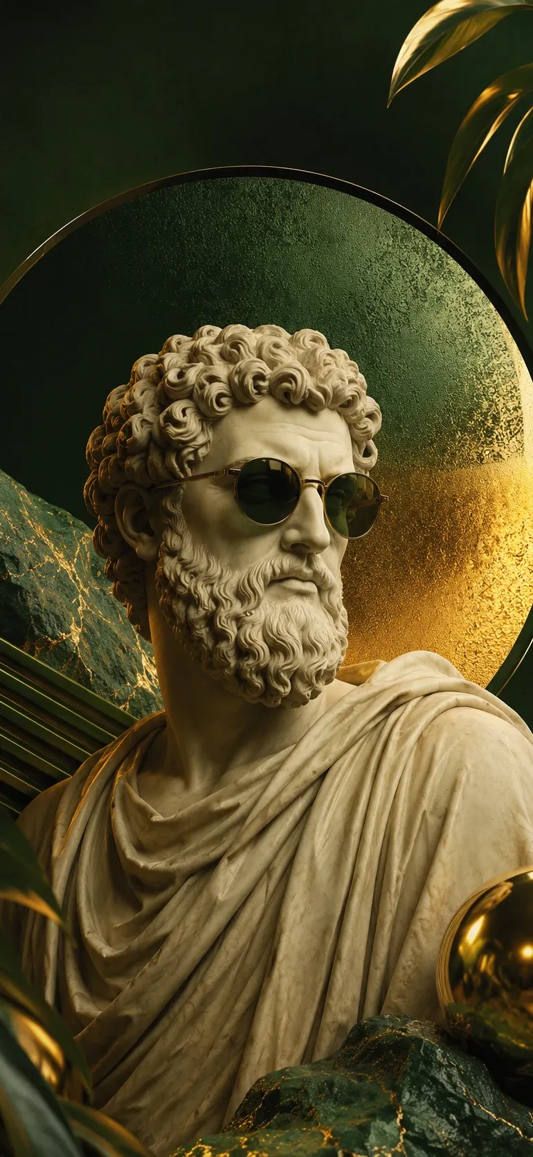 Marble Philosopher in Green