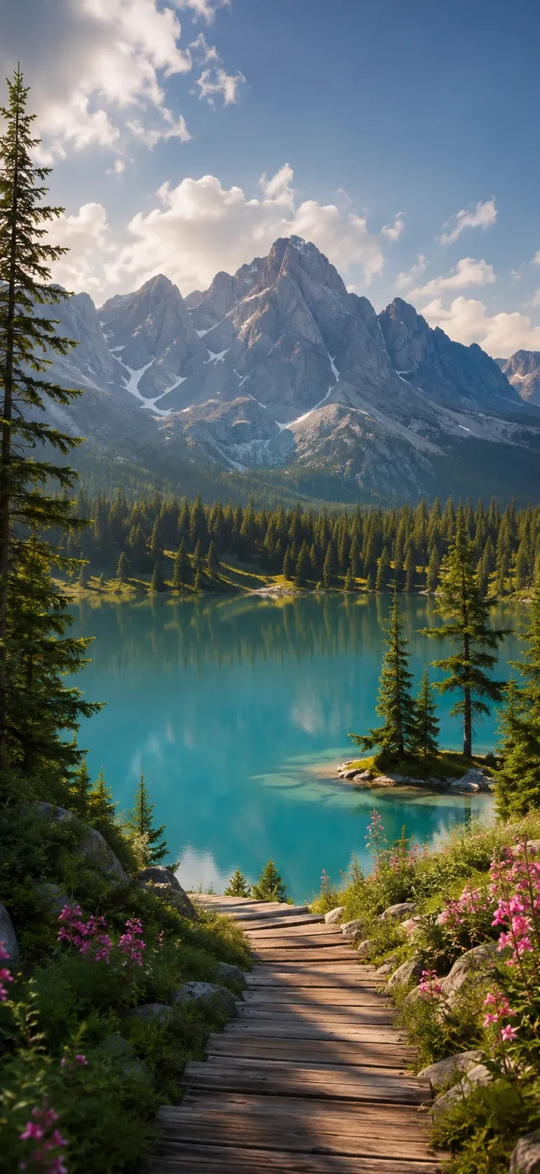 Mountain Lake Forest Vista
