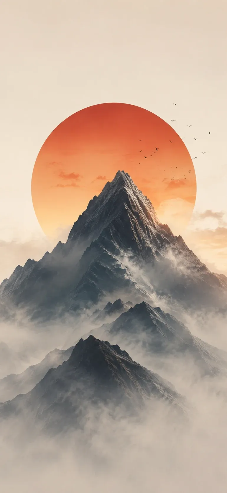 Mountain Peak at Sunset