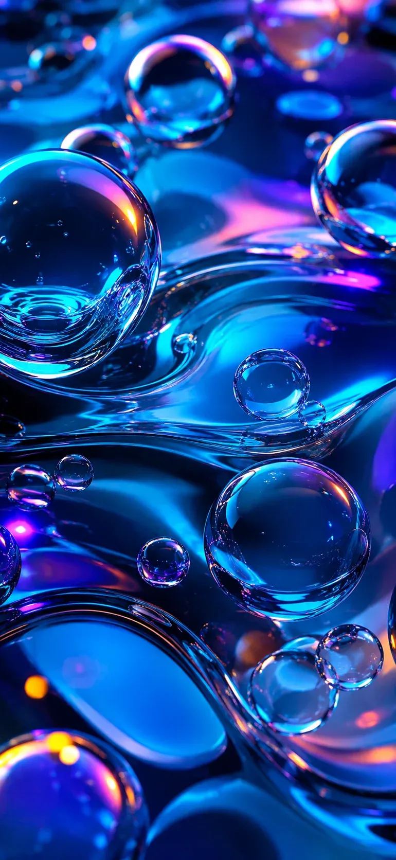 Neon Liquid Spheres
