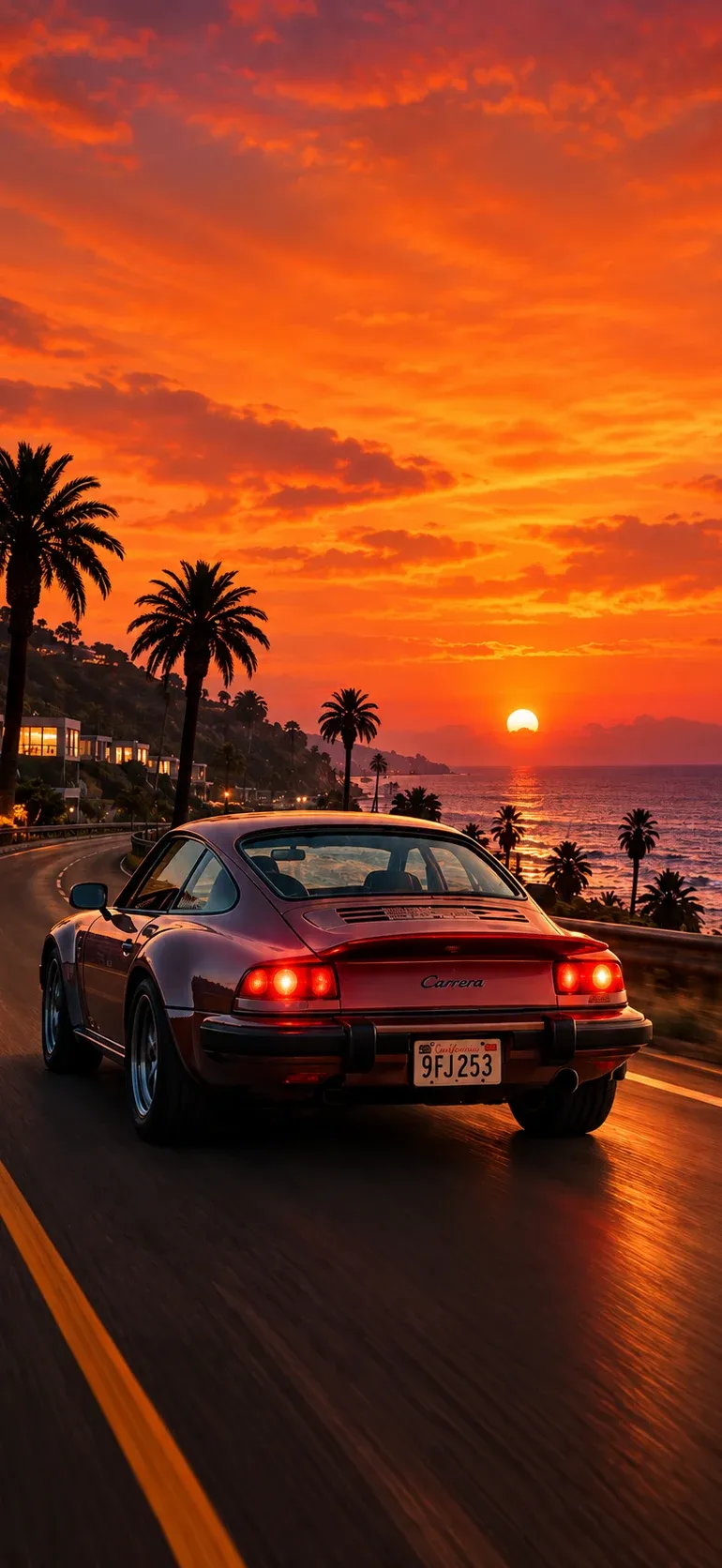 Porsche Sunset Coastal Drive