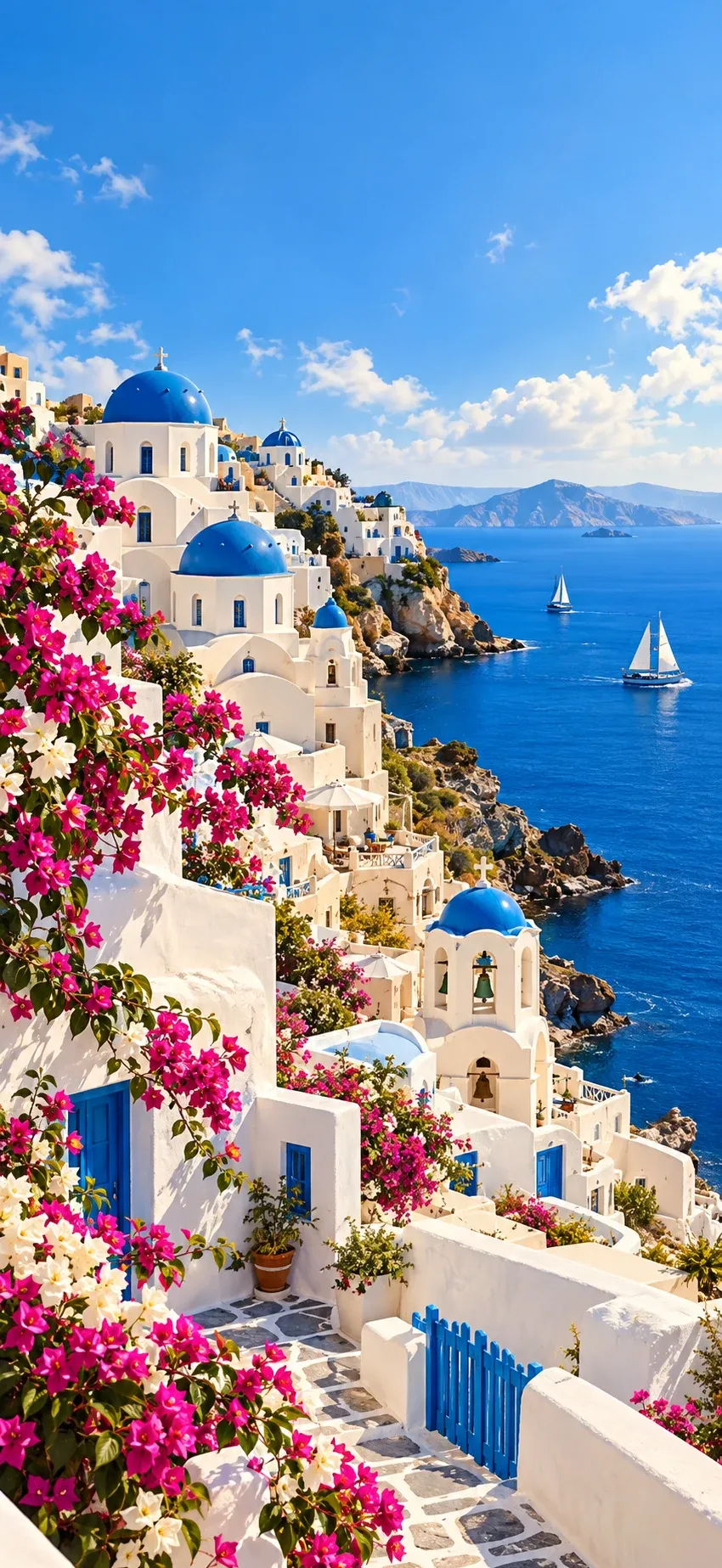 Santorini Blue Dome Dreams