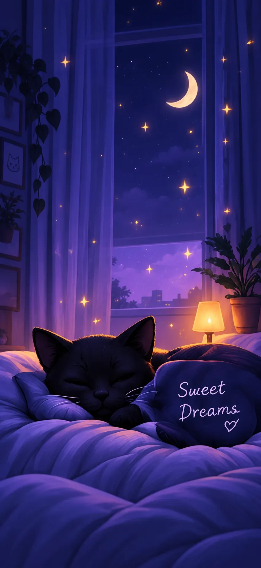 Sleeping Cat Sweet Dreams