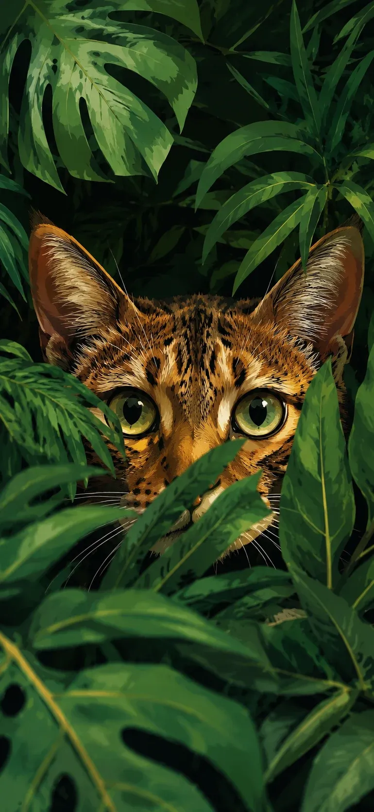 Spotted Cat in the Jungle