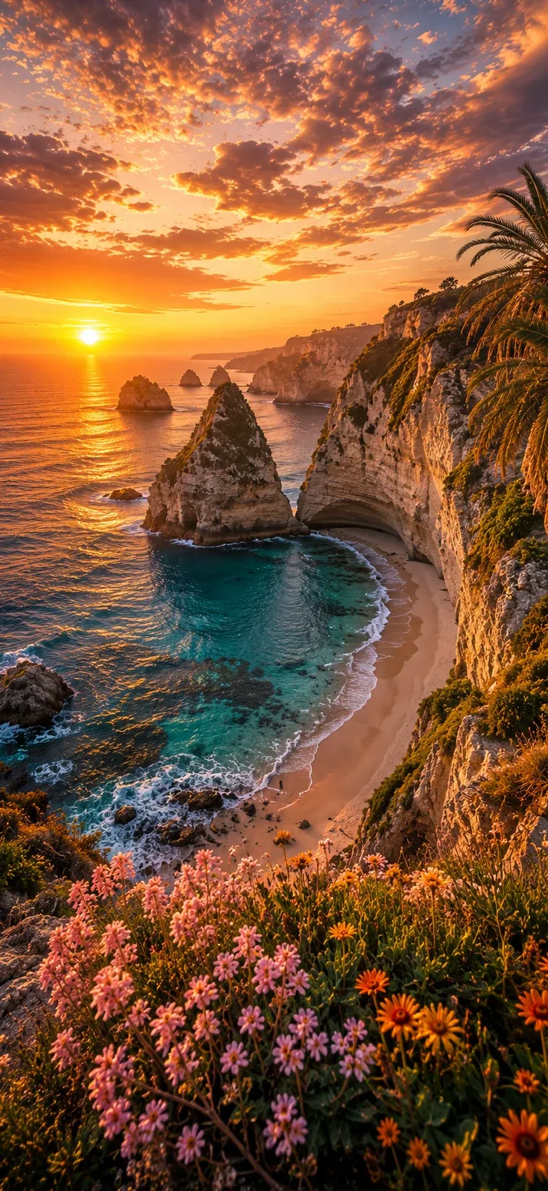 Tropical Sunset Cliffside