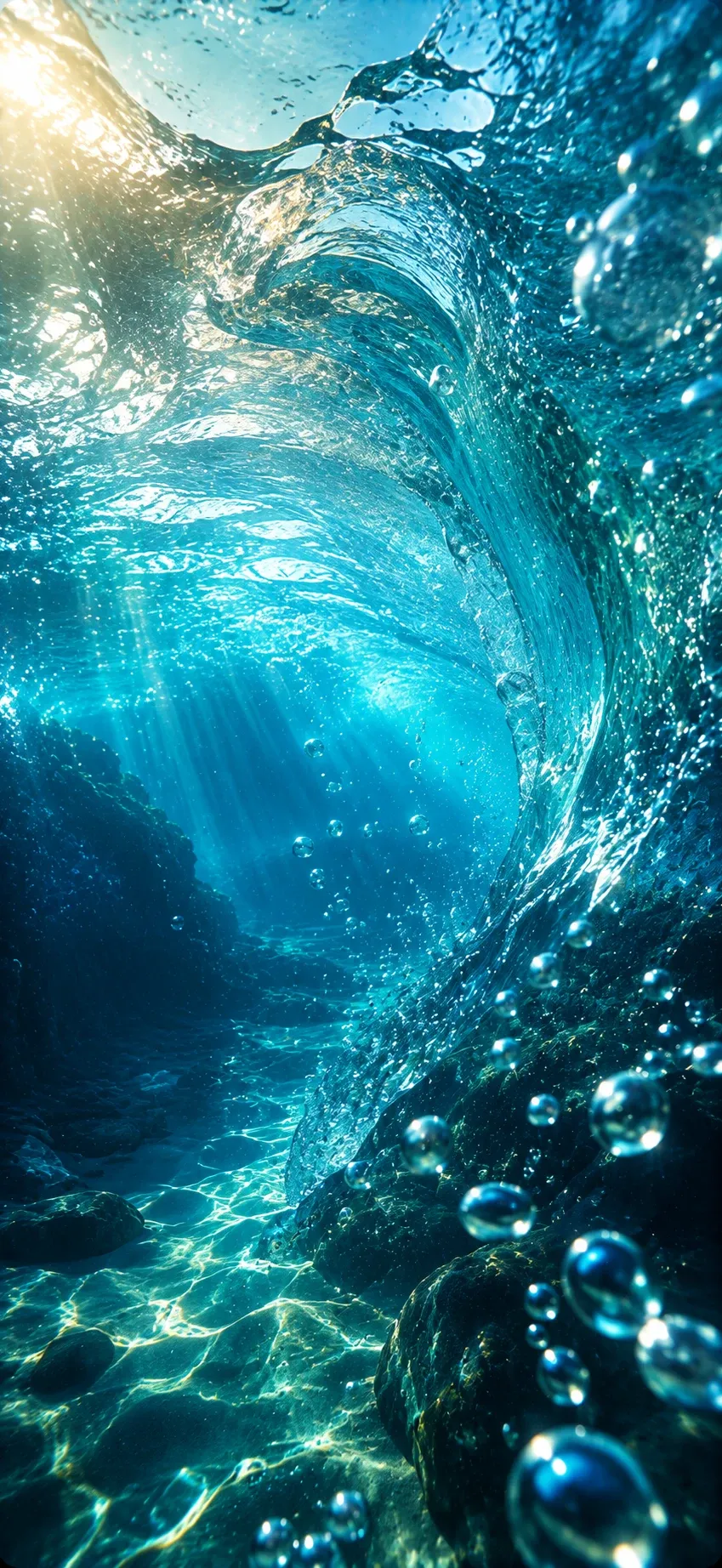 Underwater Wave Spiral