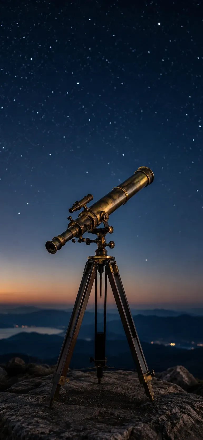 Vintage Telescope Stargazing
